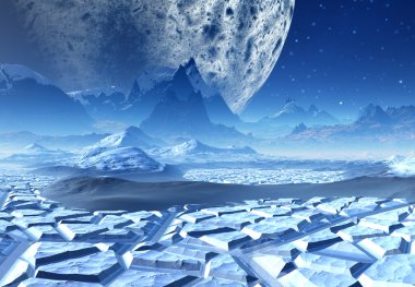 Yabancı gezegen - fantezi manzara