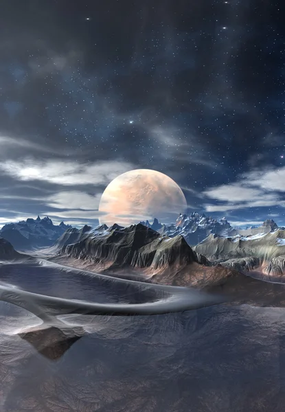 Alien Planet - Fantasy Landscape — Stock Photo, Image