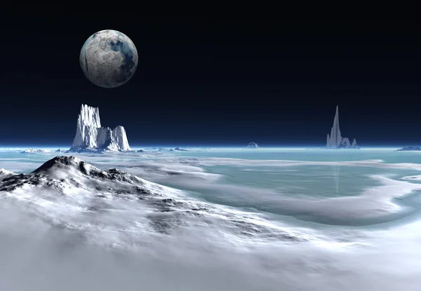 외계 행성에 판타지 풍경 — 스톡 사진