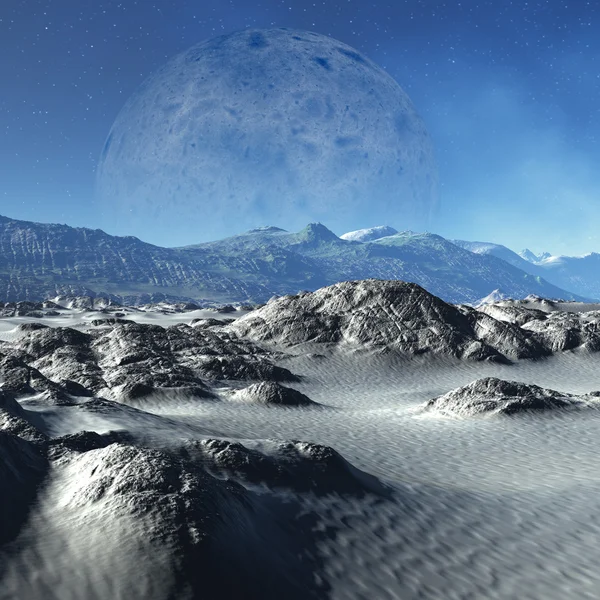 Paesaggio fantasy sul pianeta alieno — Foto Stock