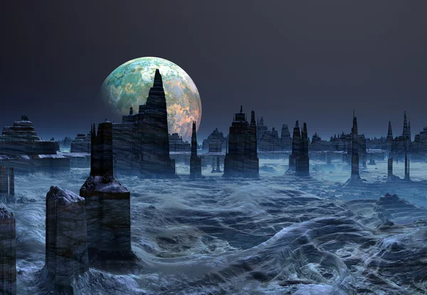 Främmande Planet - Fantasy landskap — Stockfoto