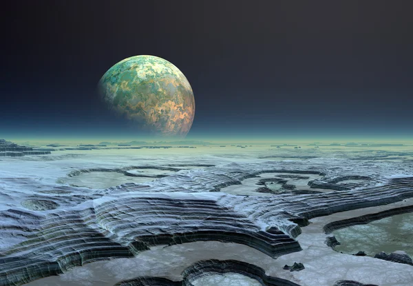Alien Planet - Fantasy Landscape — Stok Foto