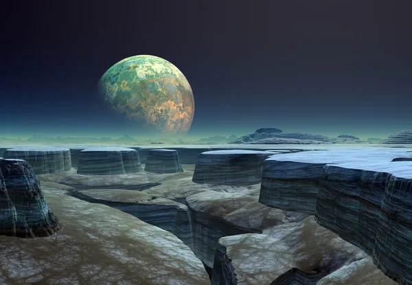 Yabancı gezegen - fantezi manzara — Stok fotoğraf