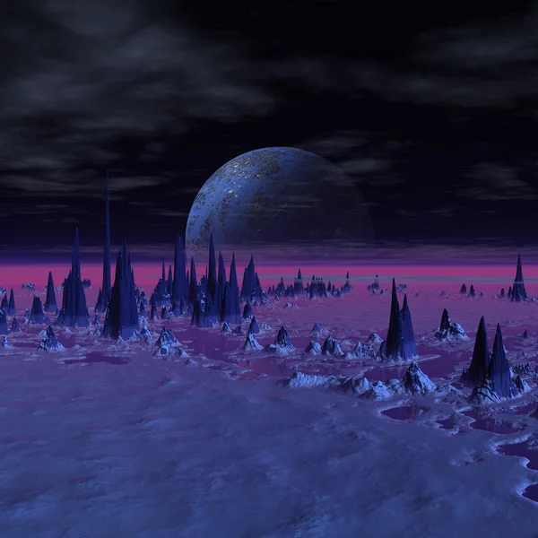 Alien Planet - Fantasy Landscape — Stock Photo, Image