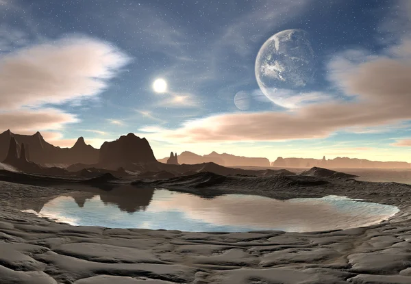 Alien Planet - Fantasy Landscape — Stock Photo, Image