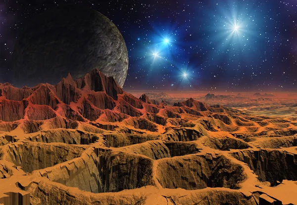 Alien Planet - Fantasy Landscape — Stock Photo, Image