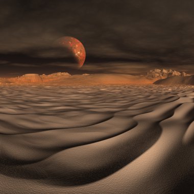 Yabancı gezegen - fantezi manzara