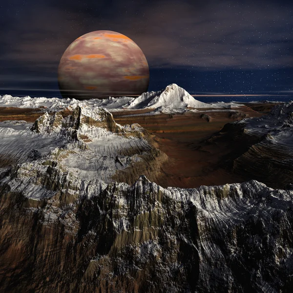 Buitenaardse planeet - Fantasy landschap — Stockfoto