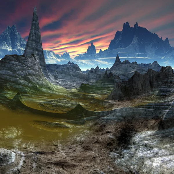 Alien Planet - Fantasielandschaft — Stockfoto