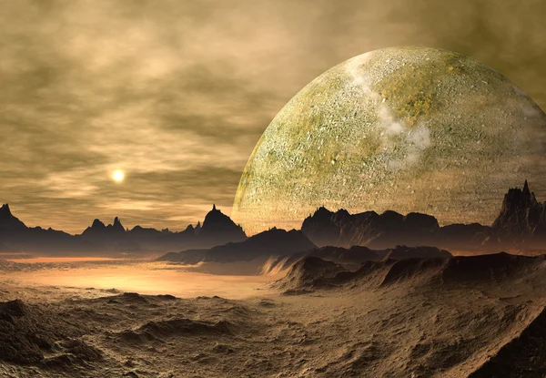 Buitenaardse planeet - Fantasy landschap — Stockfoto