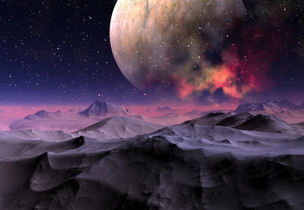 외계 행성-환상 풍경 — 스톡 사진