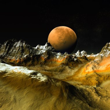 Yabancı gezegen - fantezi manzara