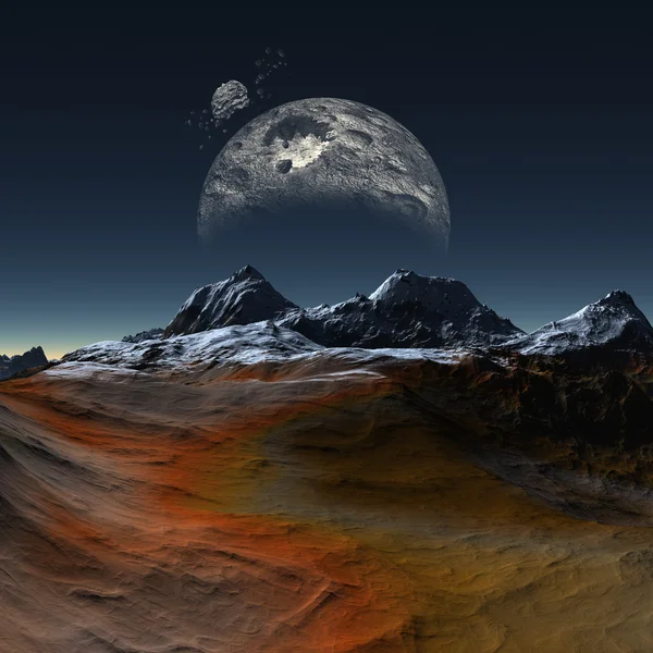 Buitenaardse planeet - Fantasy landschap — Stockfoto