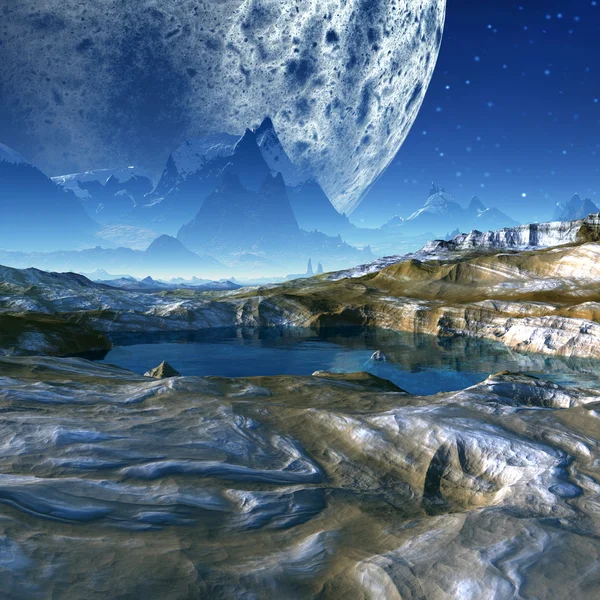 Yabancı gezegen - fantezi manzara — Stok fotoğraf