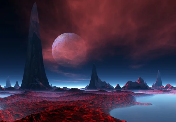 Alien Planet - Fantasielandschaft — Stockfoto