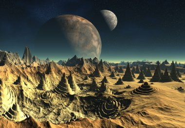 Alien Planet - 3d render manzara