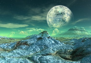 Alien Planet - 3d render manzara