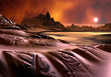 Alien Planet - 3d render manzara