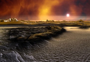 Alien Planet - 3d render manzara