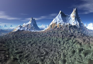 Yabancı gezegen - fantezi manzara