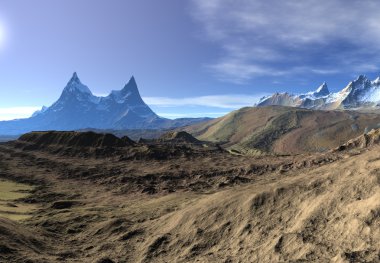 Yabancı gezegen - fantezi manzara