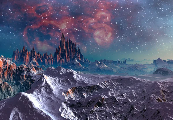 Yabancı gezegen - fantezi manzara