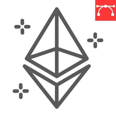 Ethereum çizgi simgesi