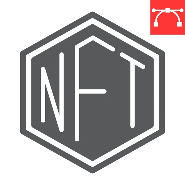 Glyphen-Symbol von NFT — Stockvektor