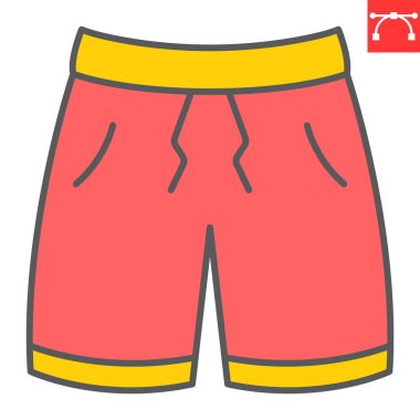 Yüzme şortu renk çizgisi simgesi