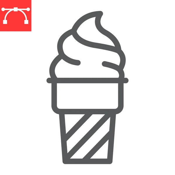 冰淇淋线图标 — 图库矢量图片