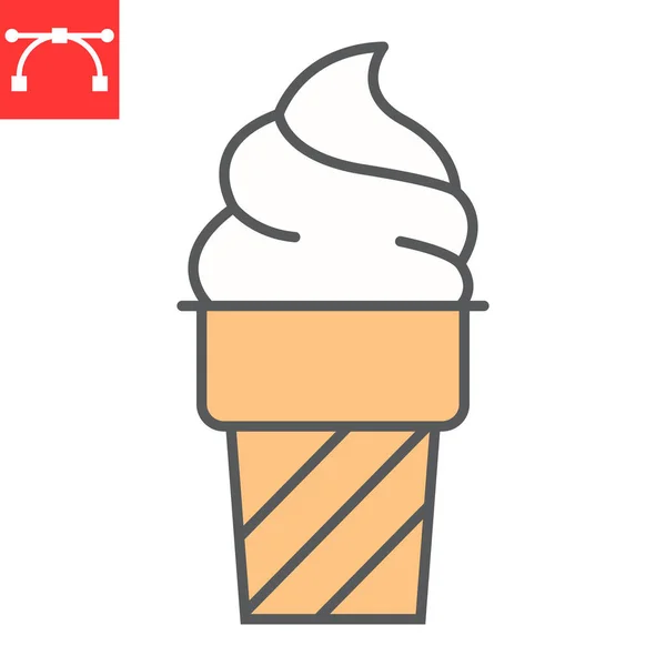 Ikona řádku barvy zmrzliny — Stockový vektor