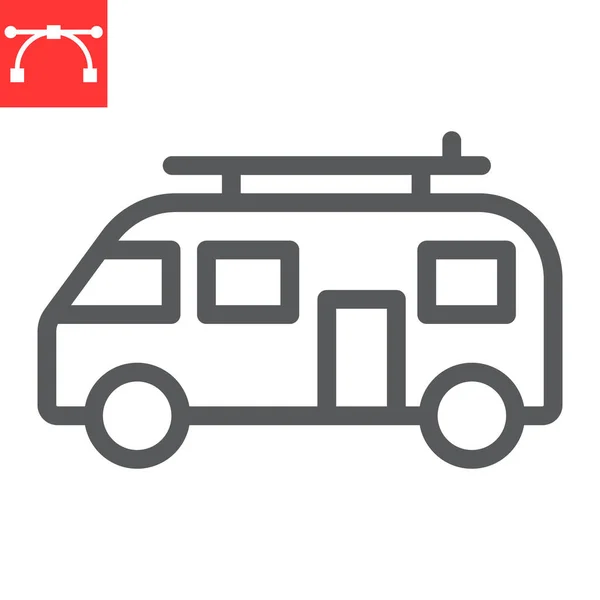 Surfer-Van-Line-Symbol — Stockvektor