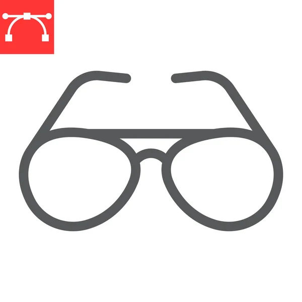 Gafas de sol línea icono — Vector de stock