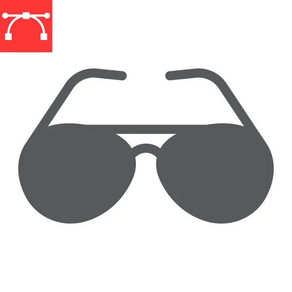 Sun glasses glyph icon — Stock Vector