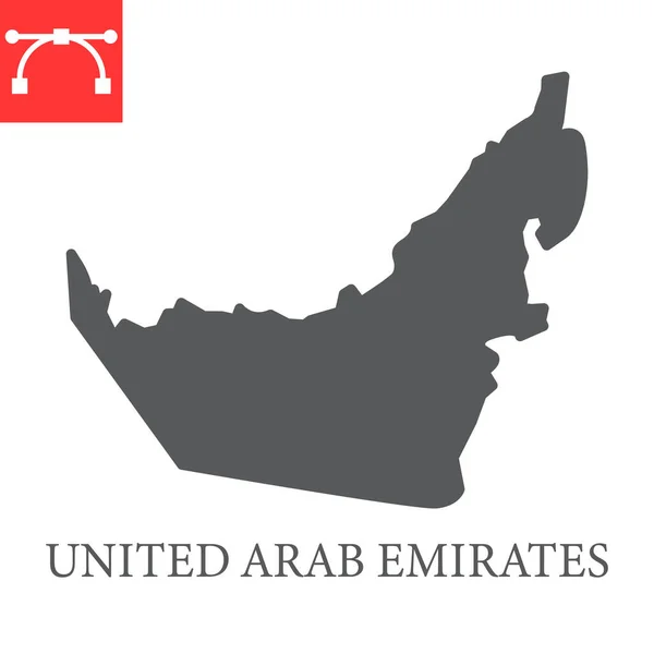 Карта Об "єднаних Арабських Еміратів. — стоковий вектор