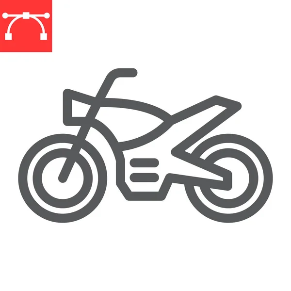 Motosiklet çizgisi simgesi — Stok Vektör