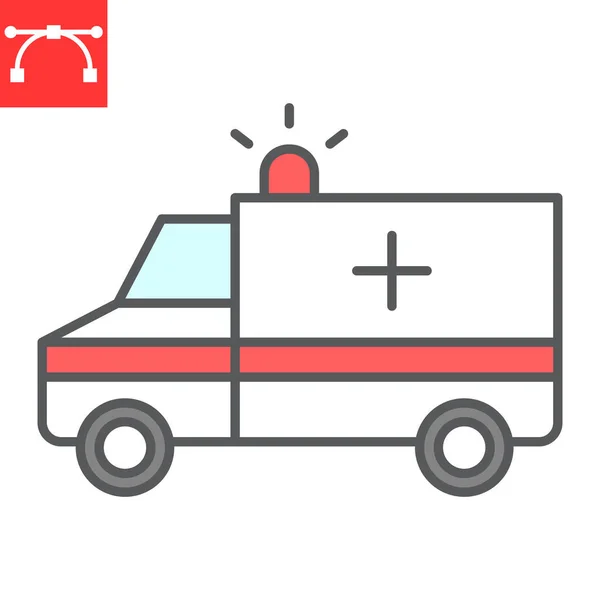 Ambulans renk çizgisi simgesi — Stok Vektör