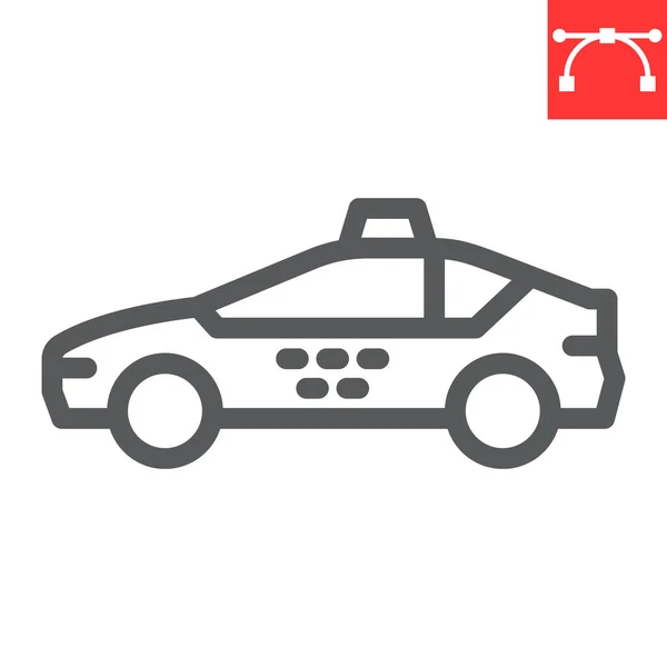 Taxi car line icon — Stock Vector
