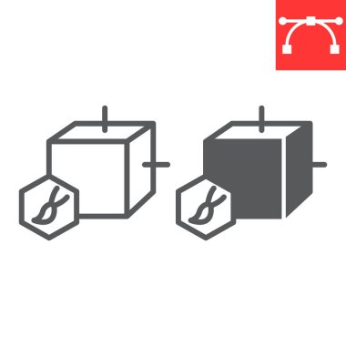 Sanat 'tan NFT çizgisine ve glifin simgesi, eşsiz simge ve nft engelleme zinciri, ödenebilir olmayan sembol vektör simgesi, vektör grafikleri, düzenlenebilir çizgi işareti, eps 10