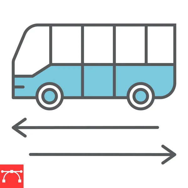 Farbiges Symbol für Shuttlebus — Stockvektor