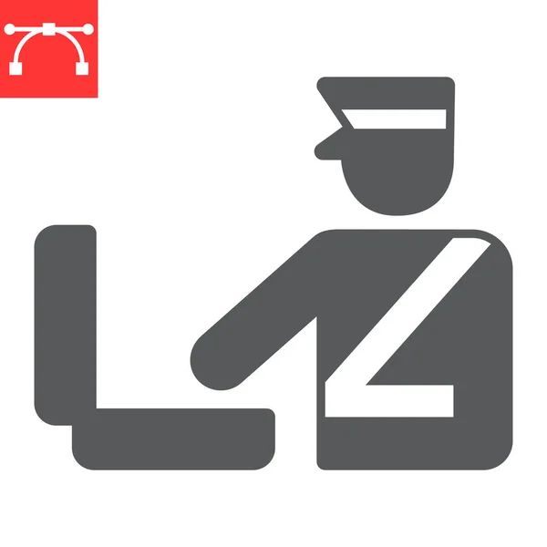 Customs inspection glyph icon — Stock Vector