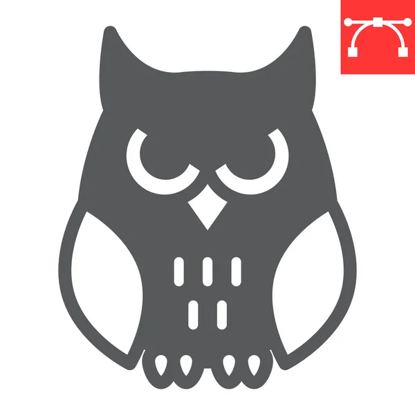 Ikona OWL glifów — Wektor stockowy
