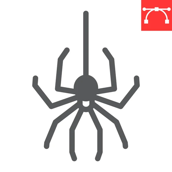 Spider glyph icon — Stock Vector