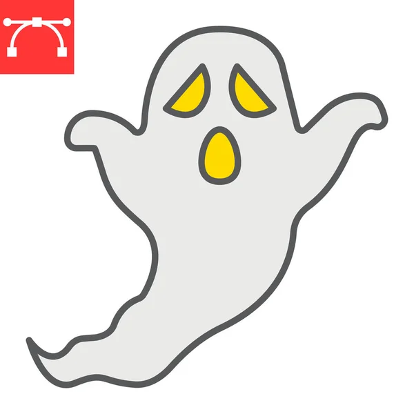 Icono de línea de color fantasma — Vector de stock