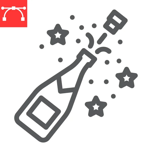 Champagne popline ikon — Stock vektor