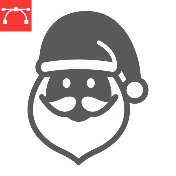 Jultomten glyf ikon — Stock vektor