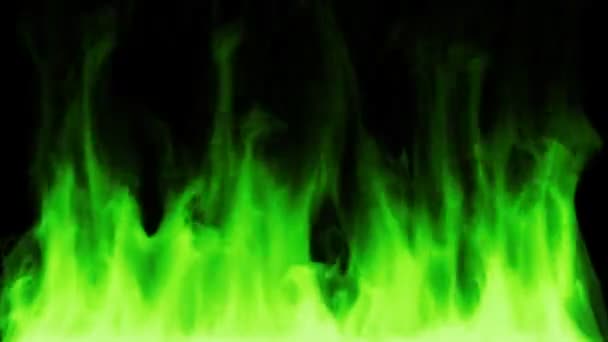 Зелений вогонь токсичні — стокове відео