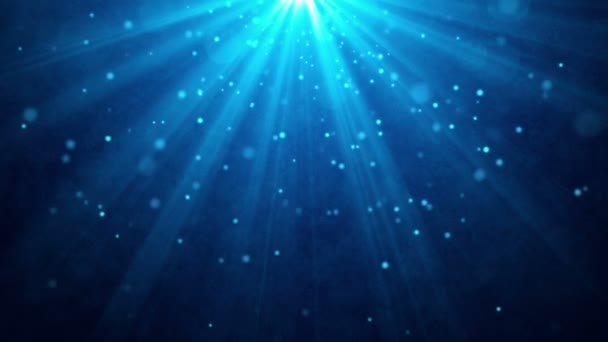 天堂蓝色粒子运动背景循环 — 图库视频影像