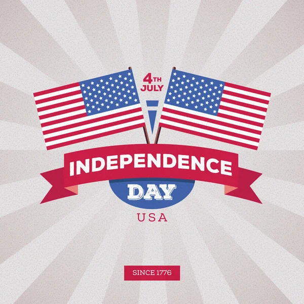 Independence day of America. Typography design — Stock Vector