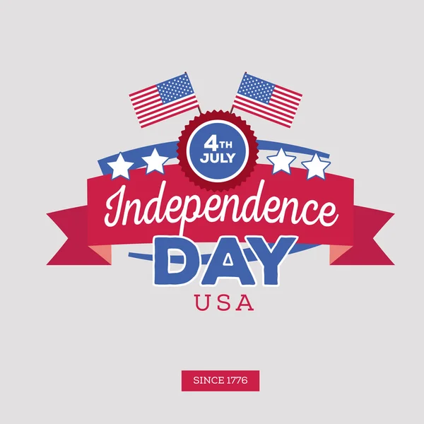 Independence day of America. Typography design — Stock Vector